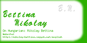 bettina mikolay business card